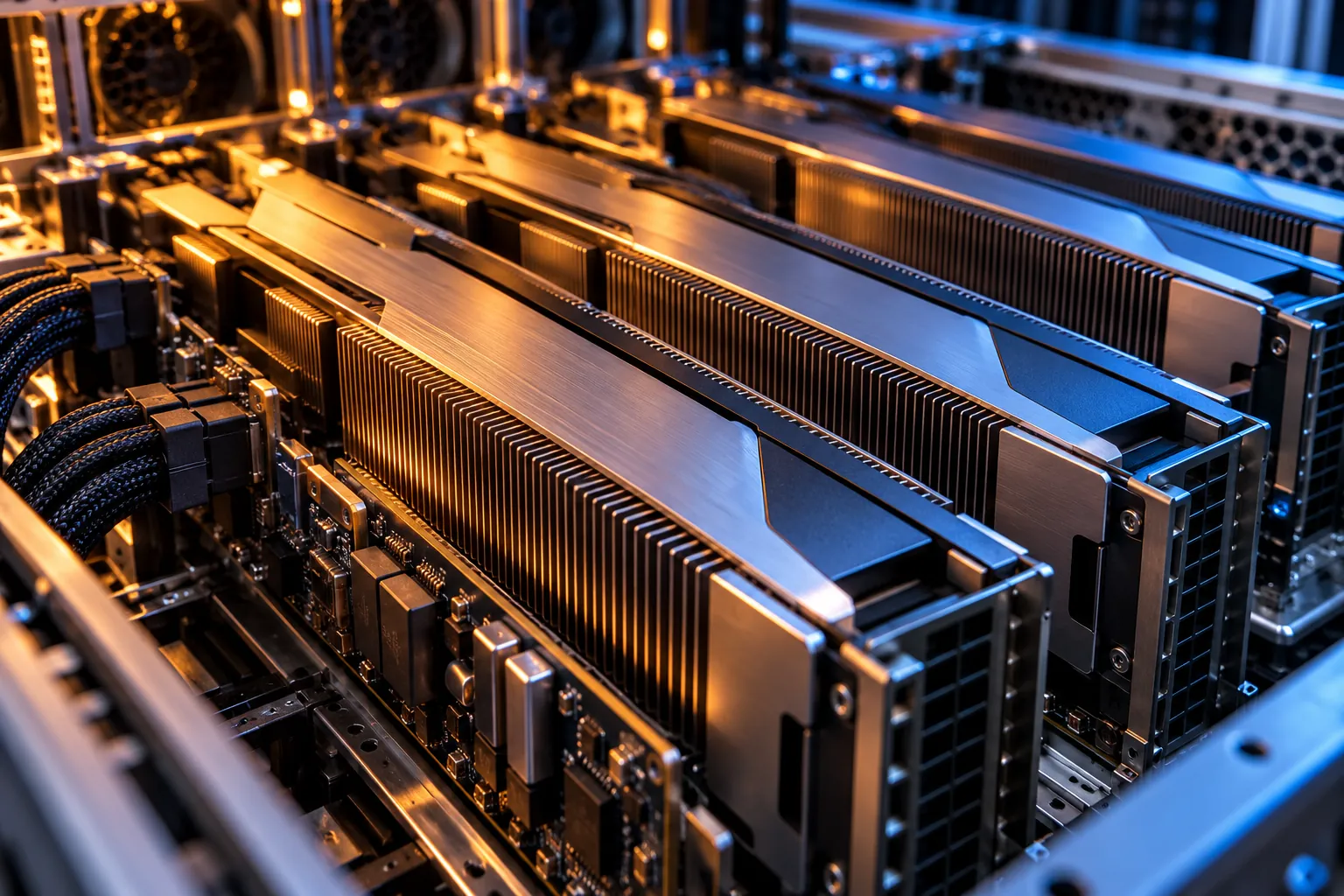 GPU cluster close-up