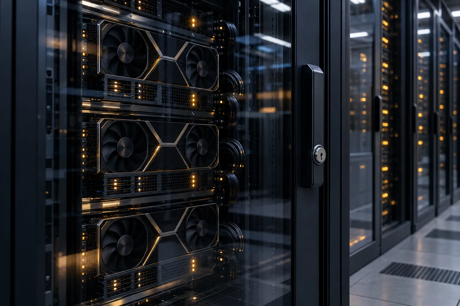 Private GPU servers in a locked rack